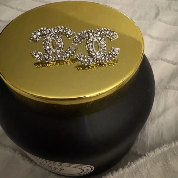 Silver Crystal Embellished Earrings - Picture 2 of 3